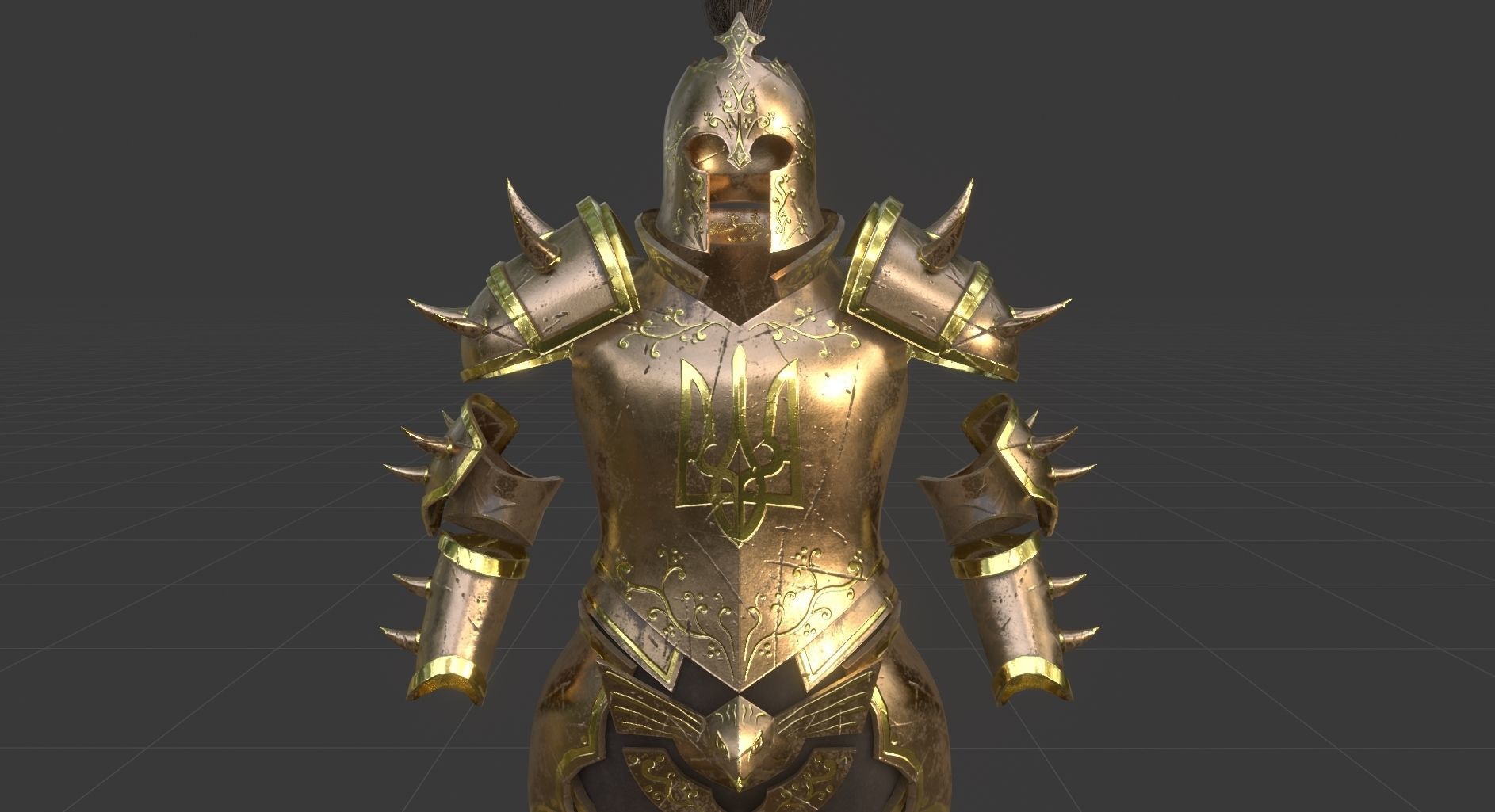 Knight Warrior Character With Modular Armor Parts Unreal Engine Low-poly 3D model_19