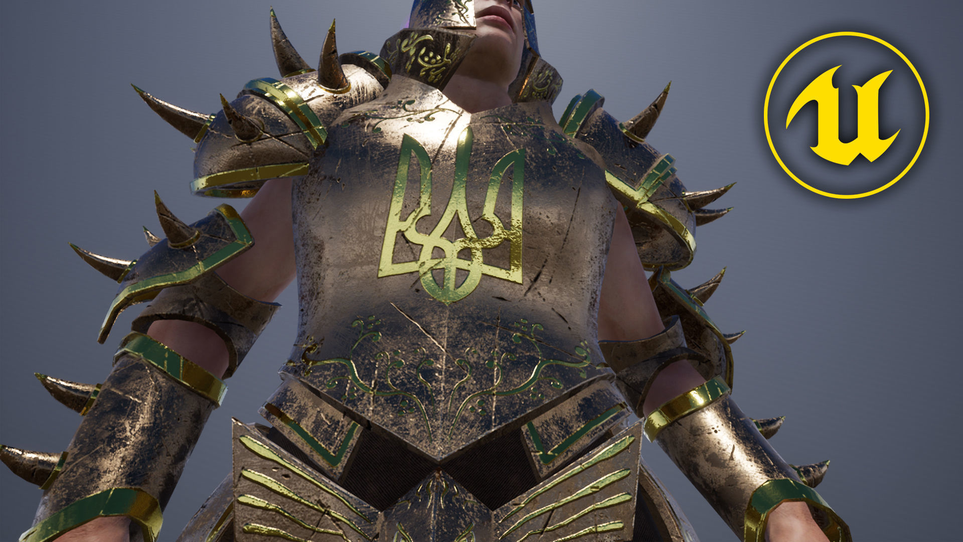 Knight Warrior Character With Modular Armor Parts Unreal Engine Low-poly 3D model_10