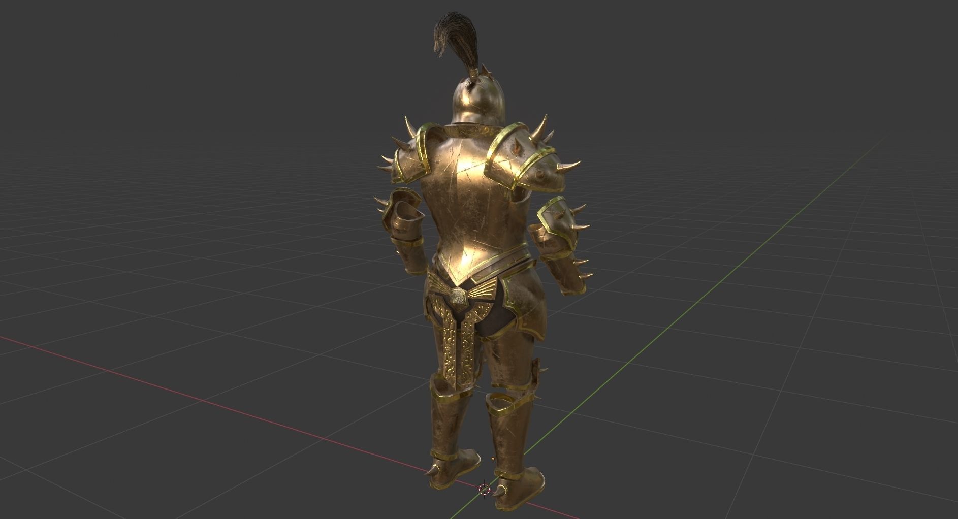 Knight Warrior Character With Modular Armor Parts Unreal Engine Low-poly 3D model_21