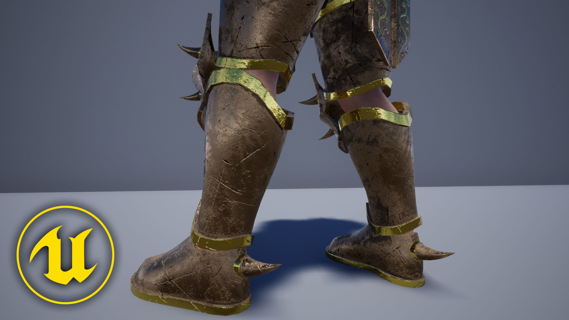 Knight Warrior Character With Modular Armor Parts Unreal Engine Low-poly 3D model_13