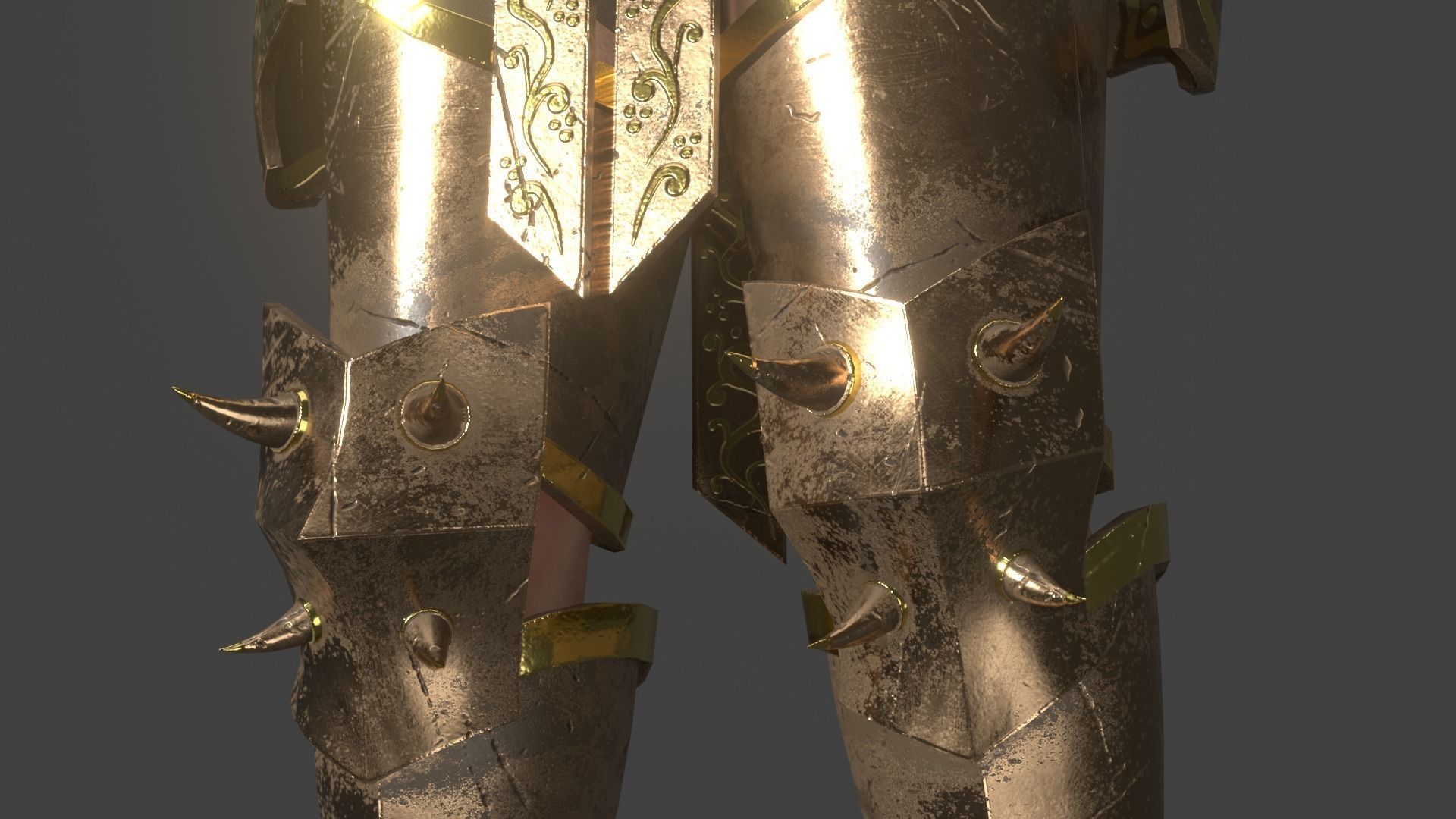 Knight Warrior Character With Modular Armor Parts Unreal Engine Low-poly 3D model_4