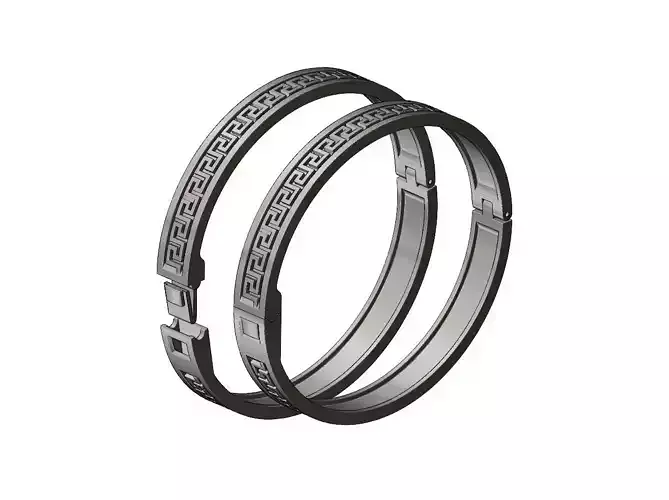 Simple Greek key pattern bracelet 3D print model
