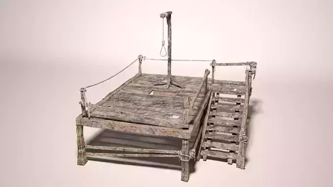 Medieval Gallows 3D model