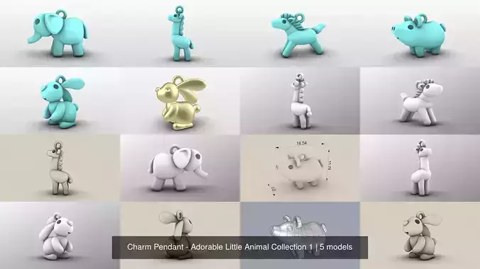 Charm Pendant - Adorable Little Animal Collection 1