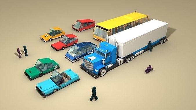 CARS and CHARACTERS 3D Model Collection