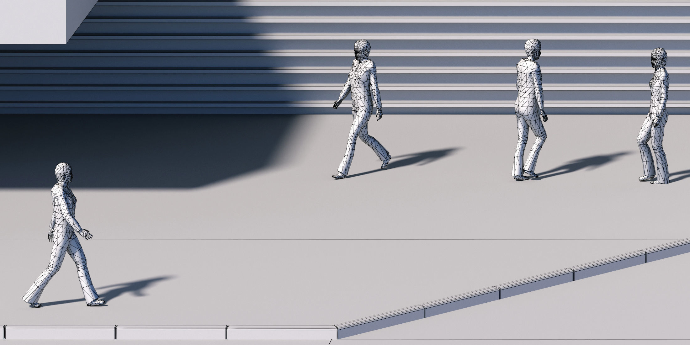 Office building Day Night 3D model_5