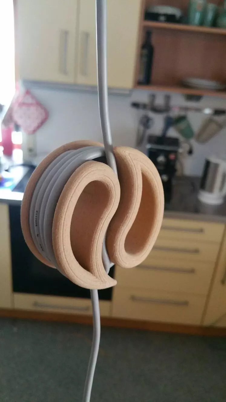 Cable reel wire spool organizer yin yang rope shortener 3D print model