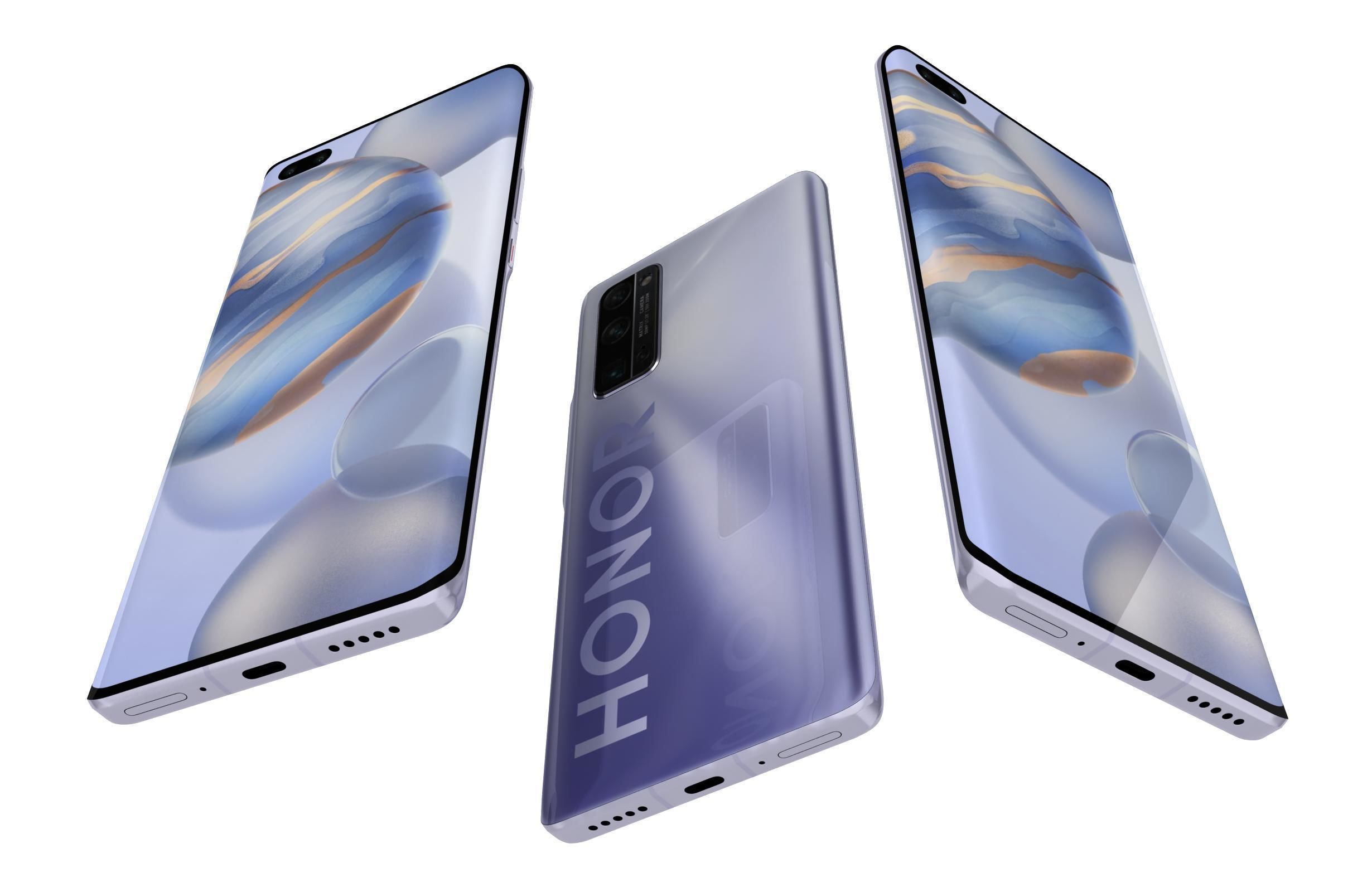 Honor 30 Plus All Colors 3D model_26