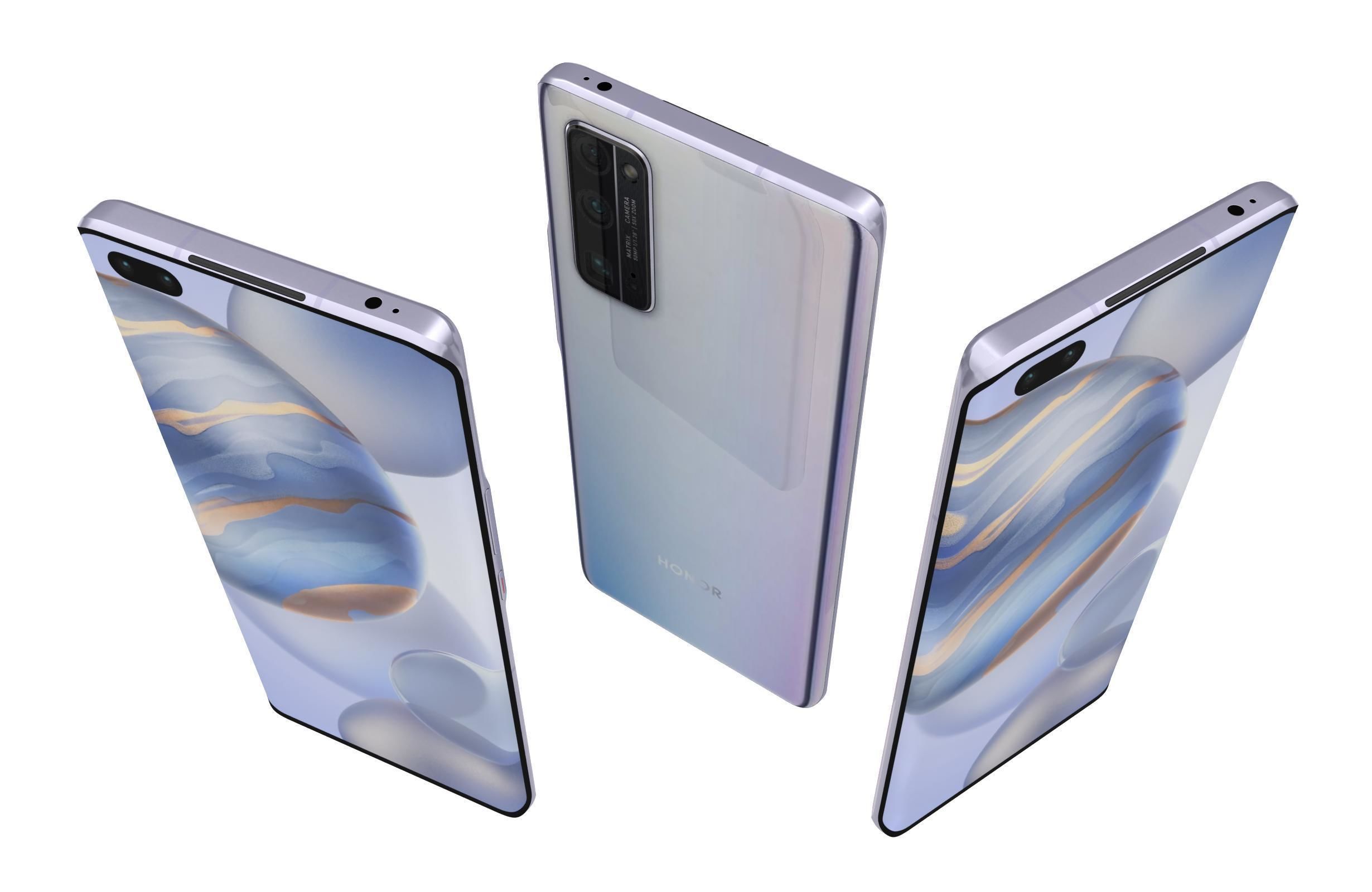 Honor 30 Plus All Colors 3D model_5