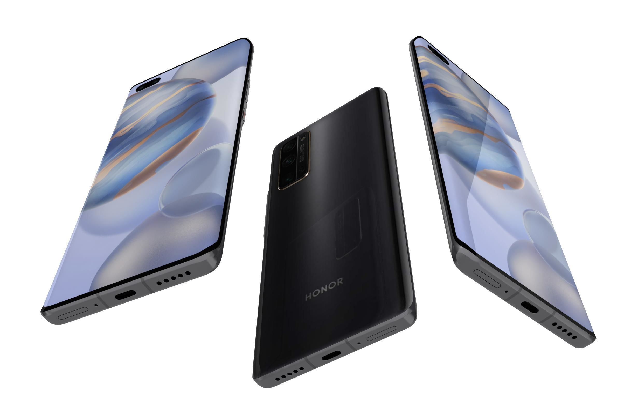 Honor 30 Plus All Colors 3D model_9