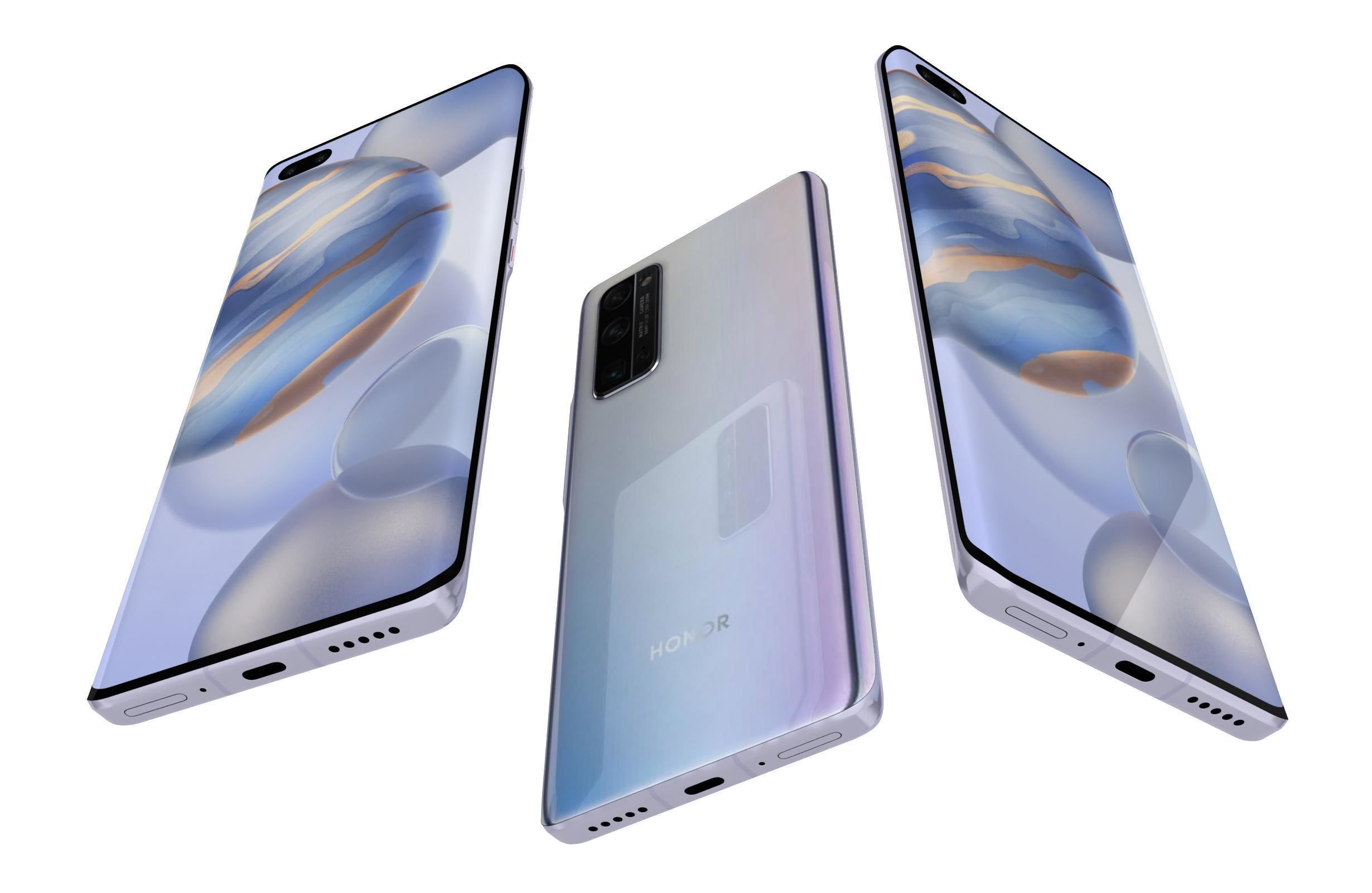 Honor 30 Plus All Colors 3D model_8