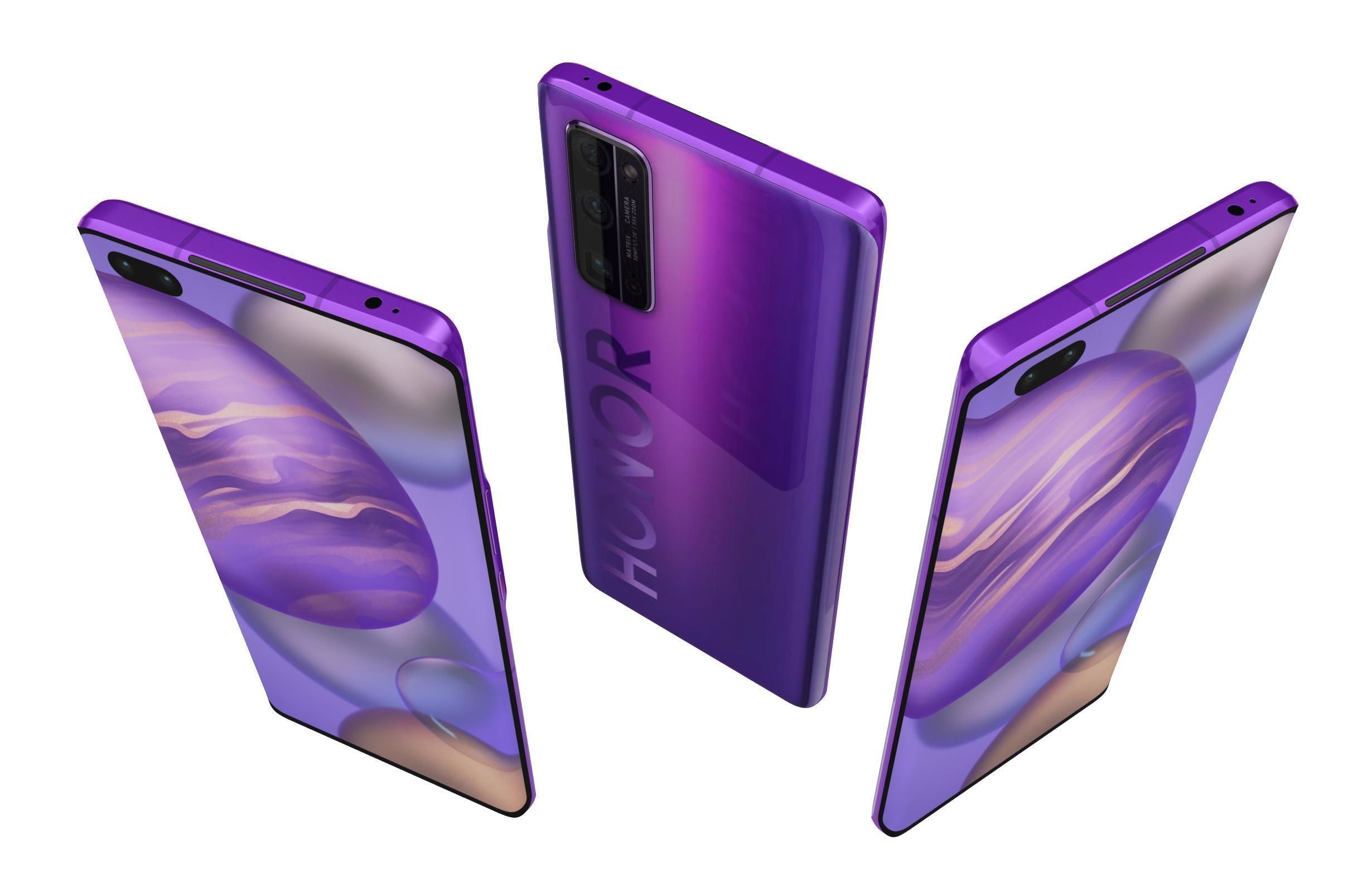 Honor 30 Plus All Colors 3D model_21