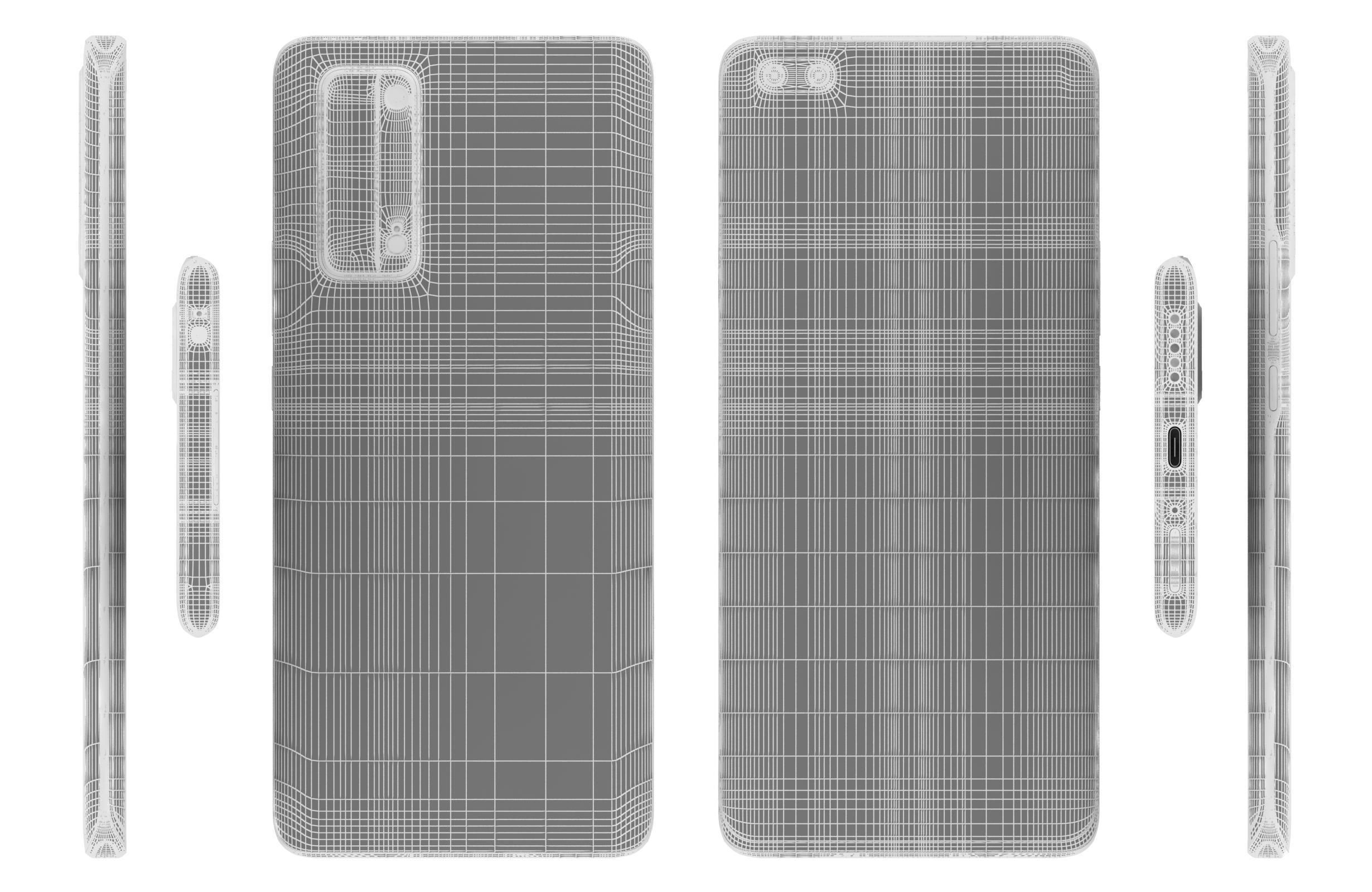 Honor 30 Plus All Colors 3D model_32