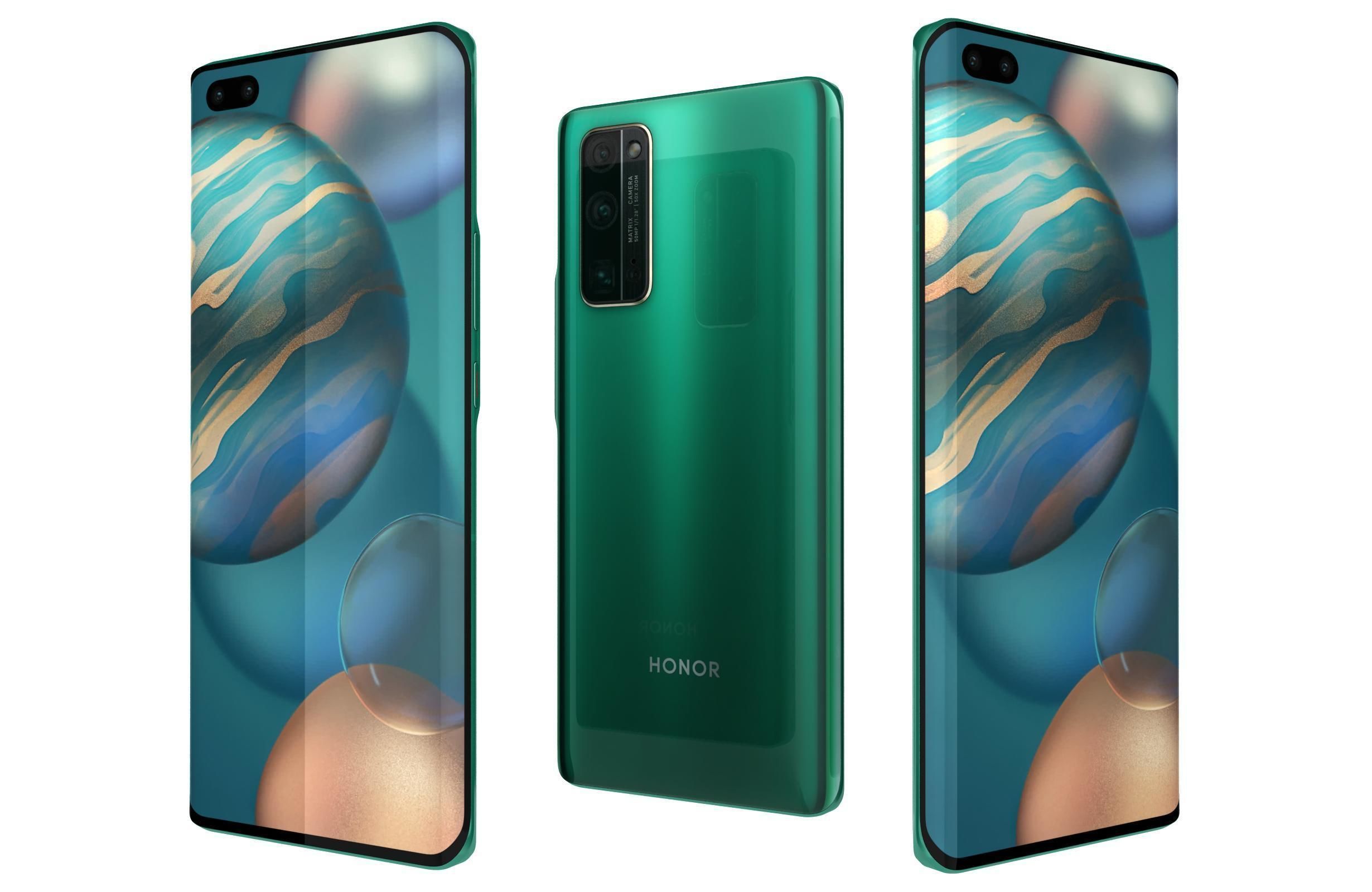 Honor 30 Plus All Colors 3D model_1
