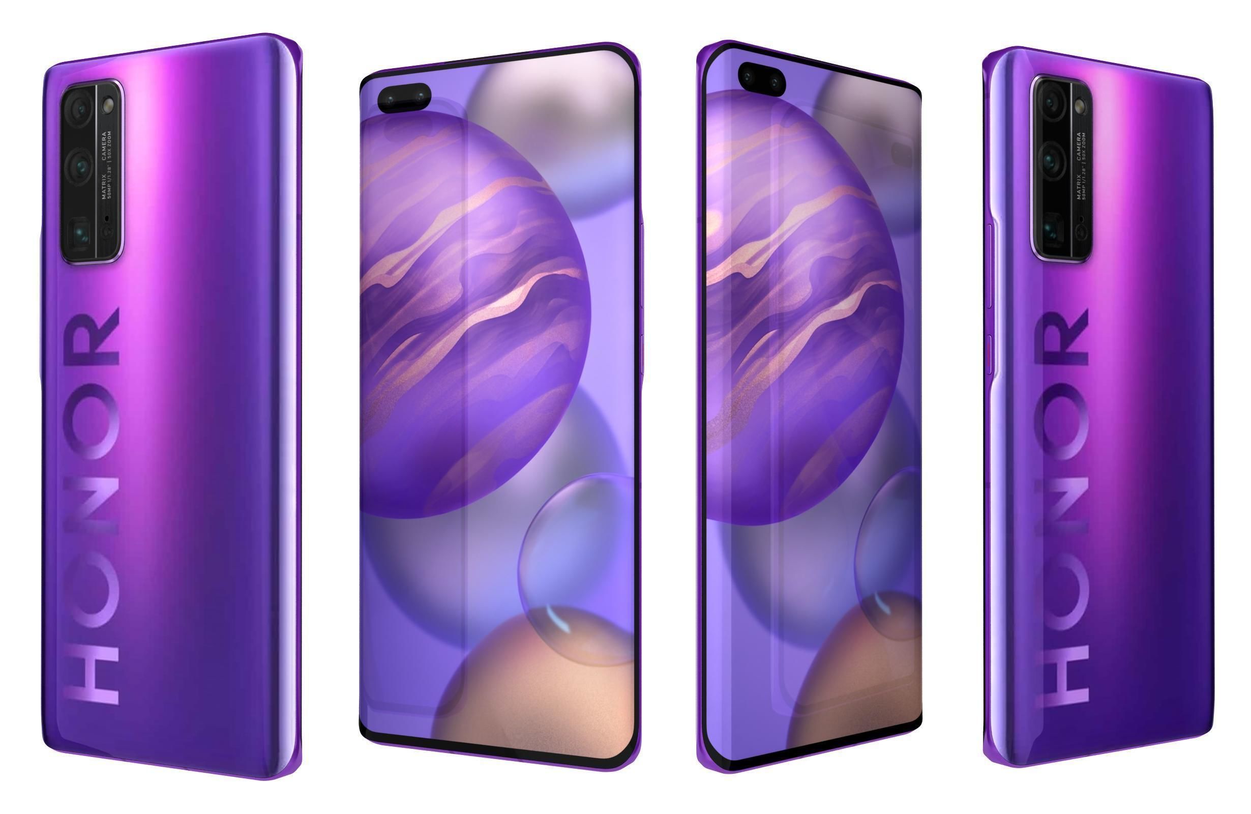 Honor 30 Plus All Colors 3D model_19