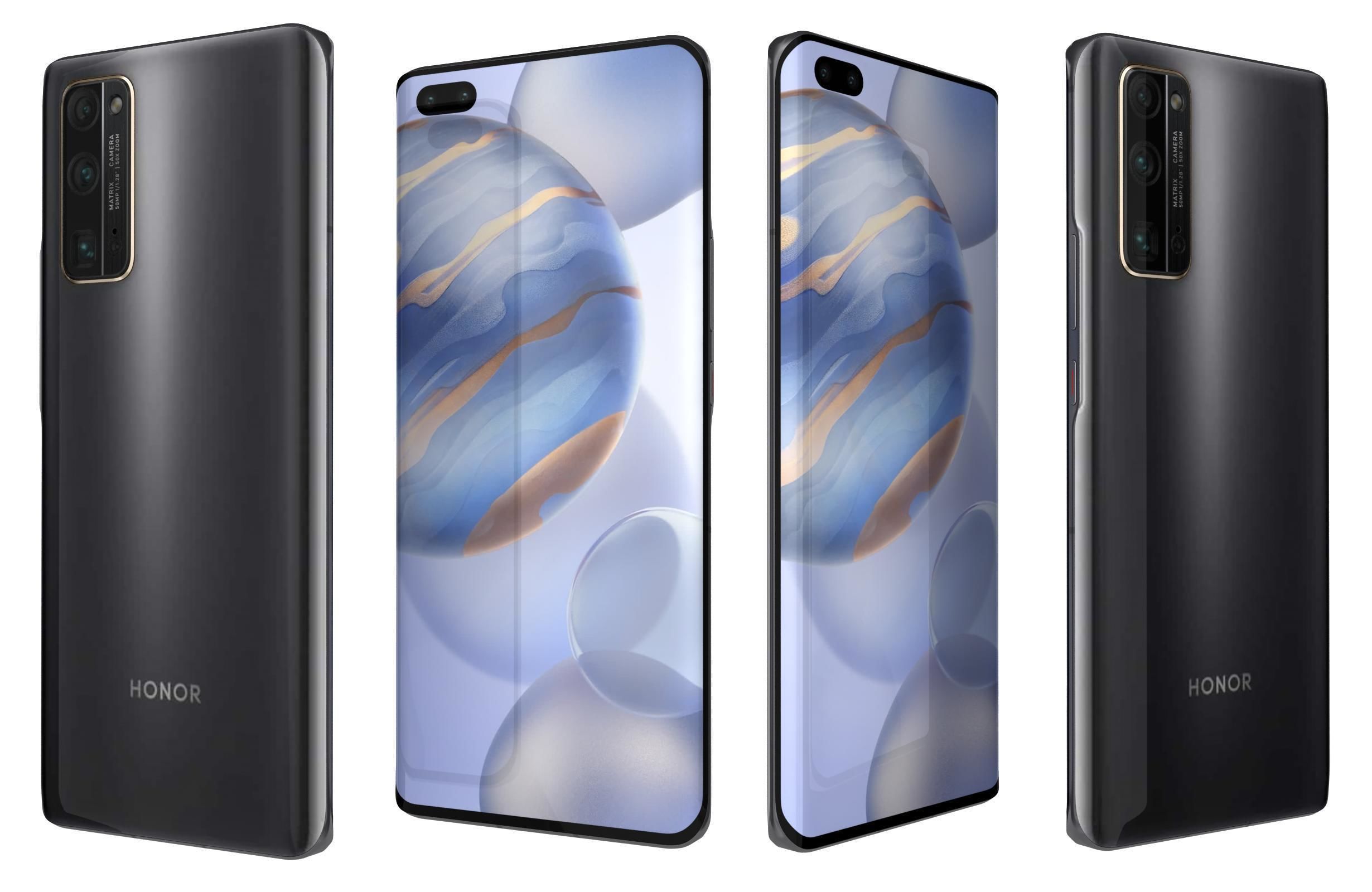 Honor 30 Plus All Colors 3D model_12