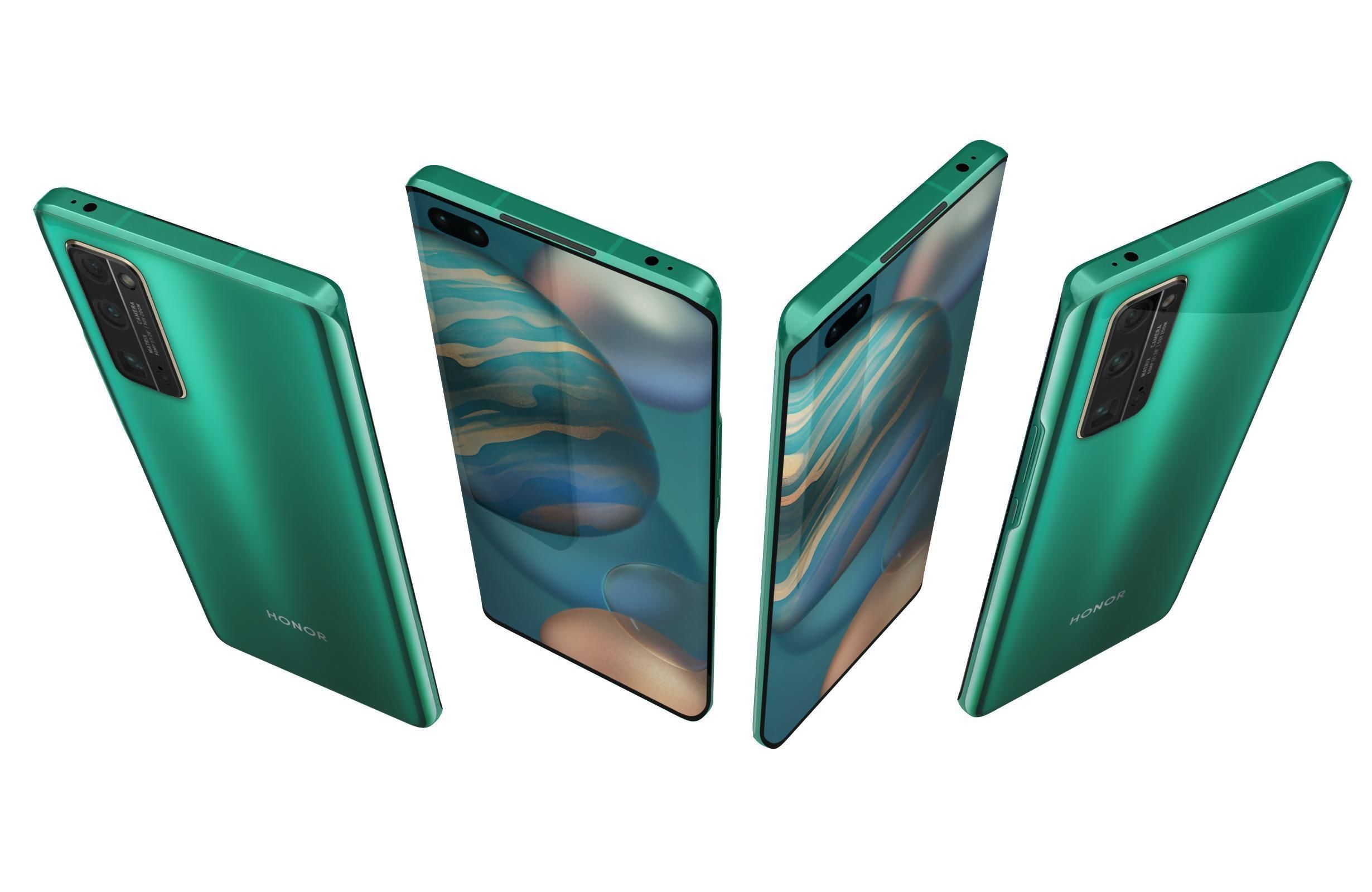 Honor 30 Plus All Colors 3D model_13