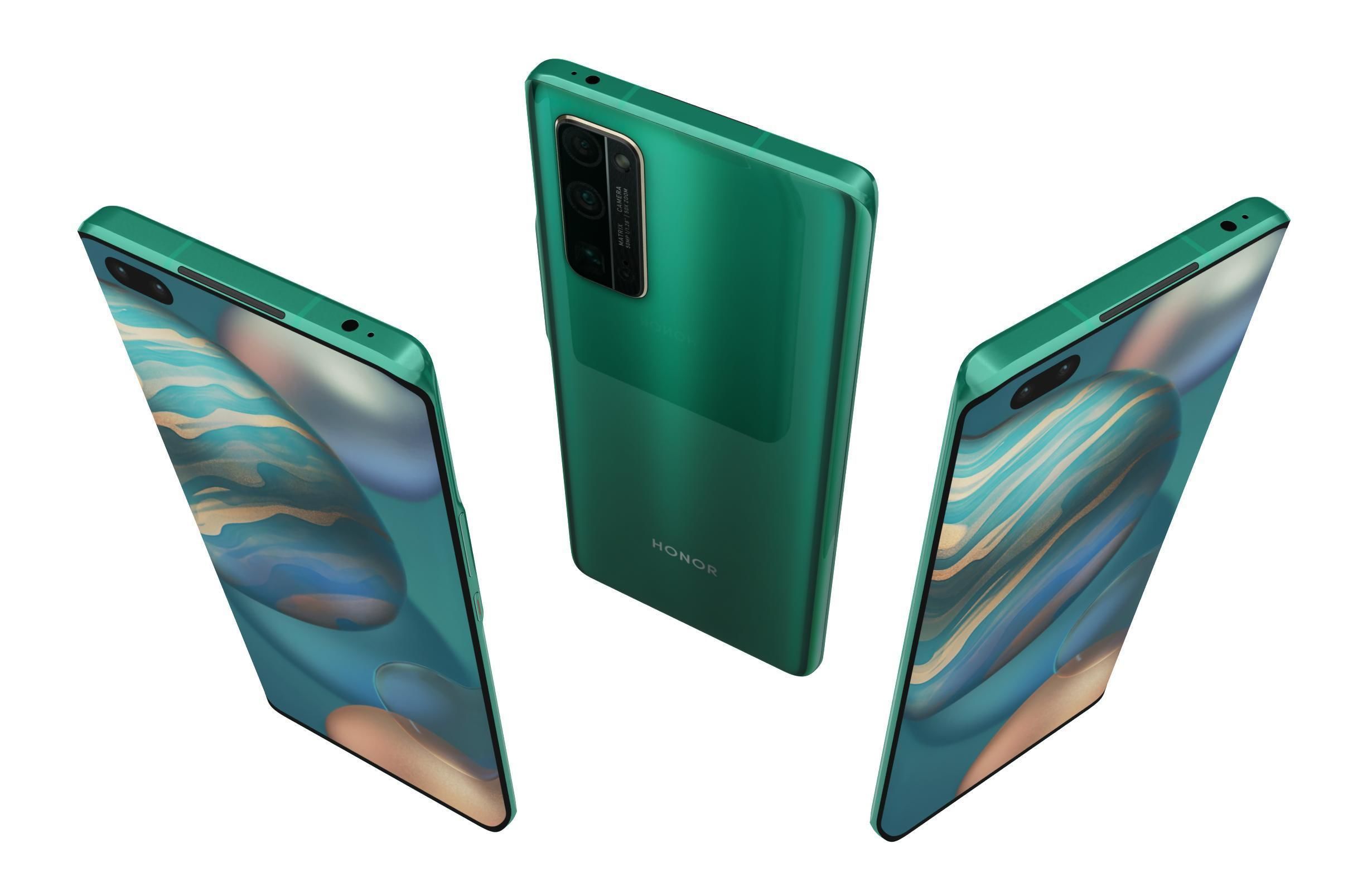Honor 30 Plus All Colors 3D model_4