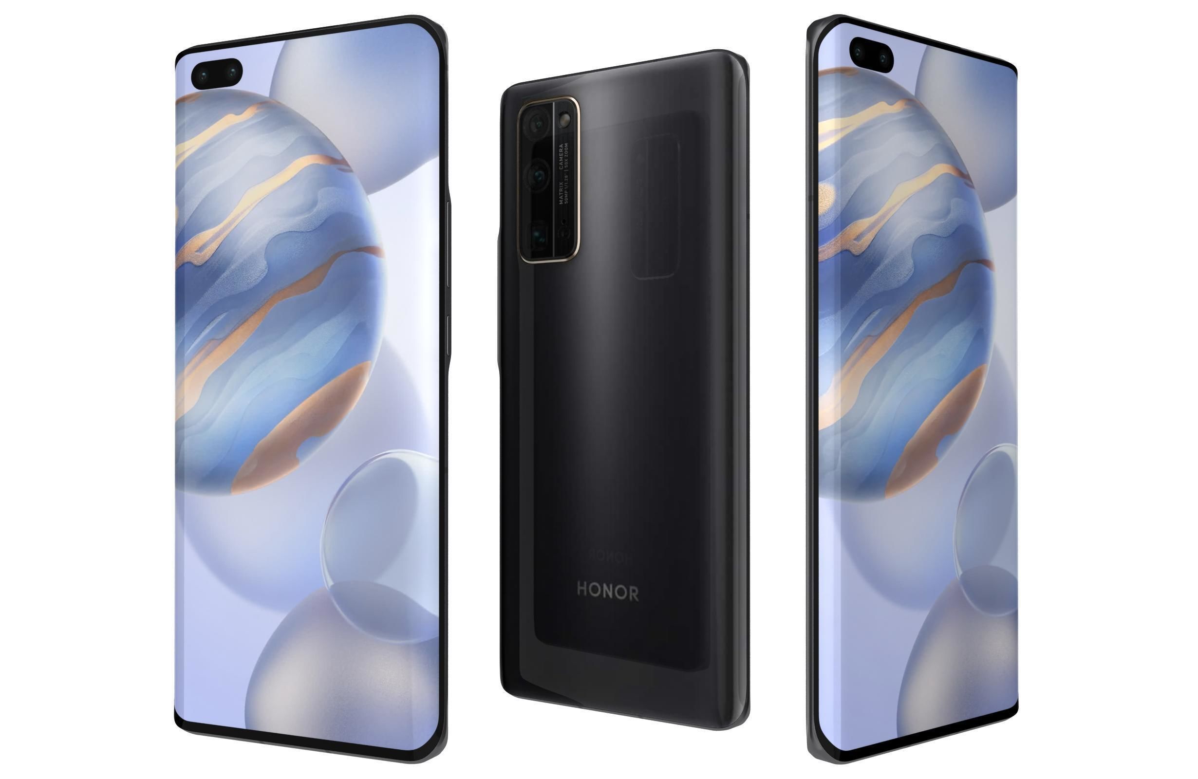 Honor 30 Plus All Colors 3D model_3