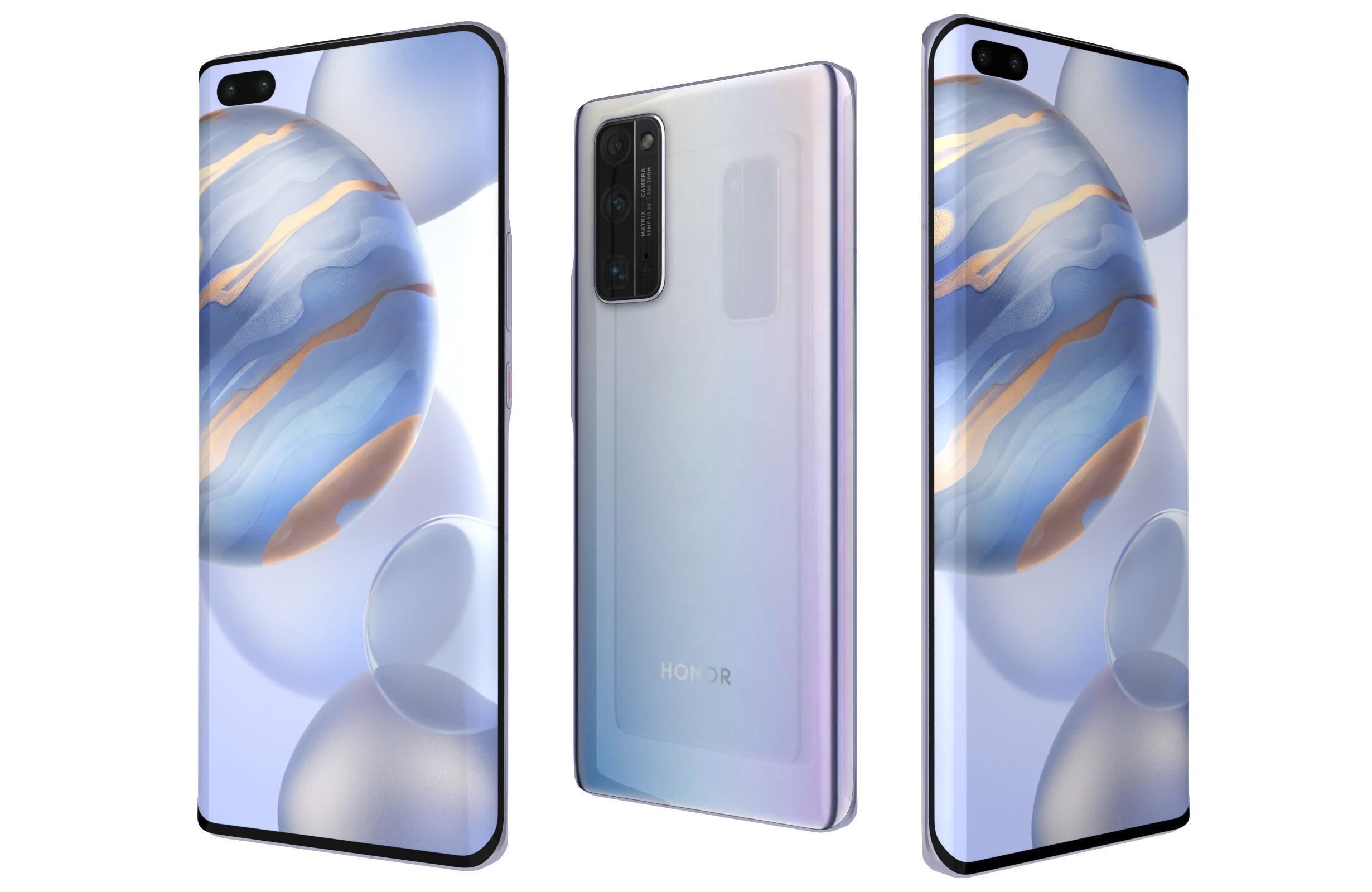 Honor 30 Plus All Colors 3D model_2
