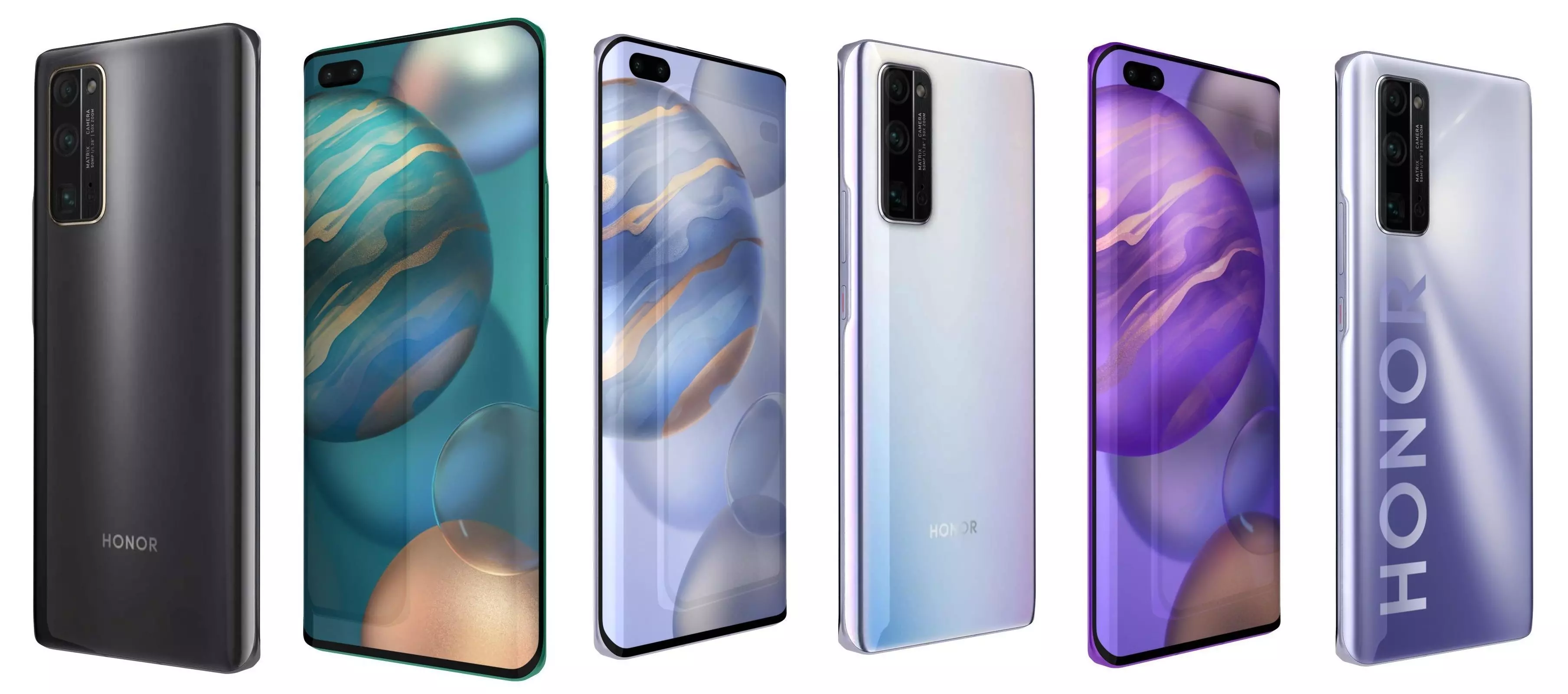 Honor 30 Plus All Colors 3D model_0