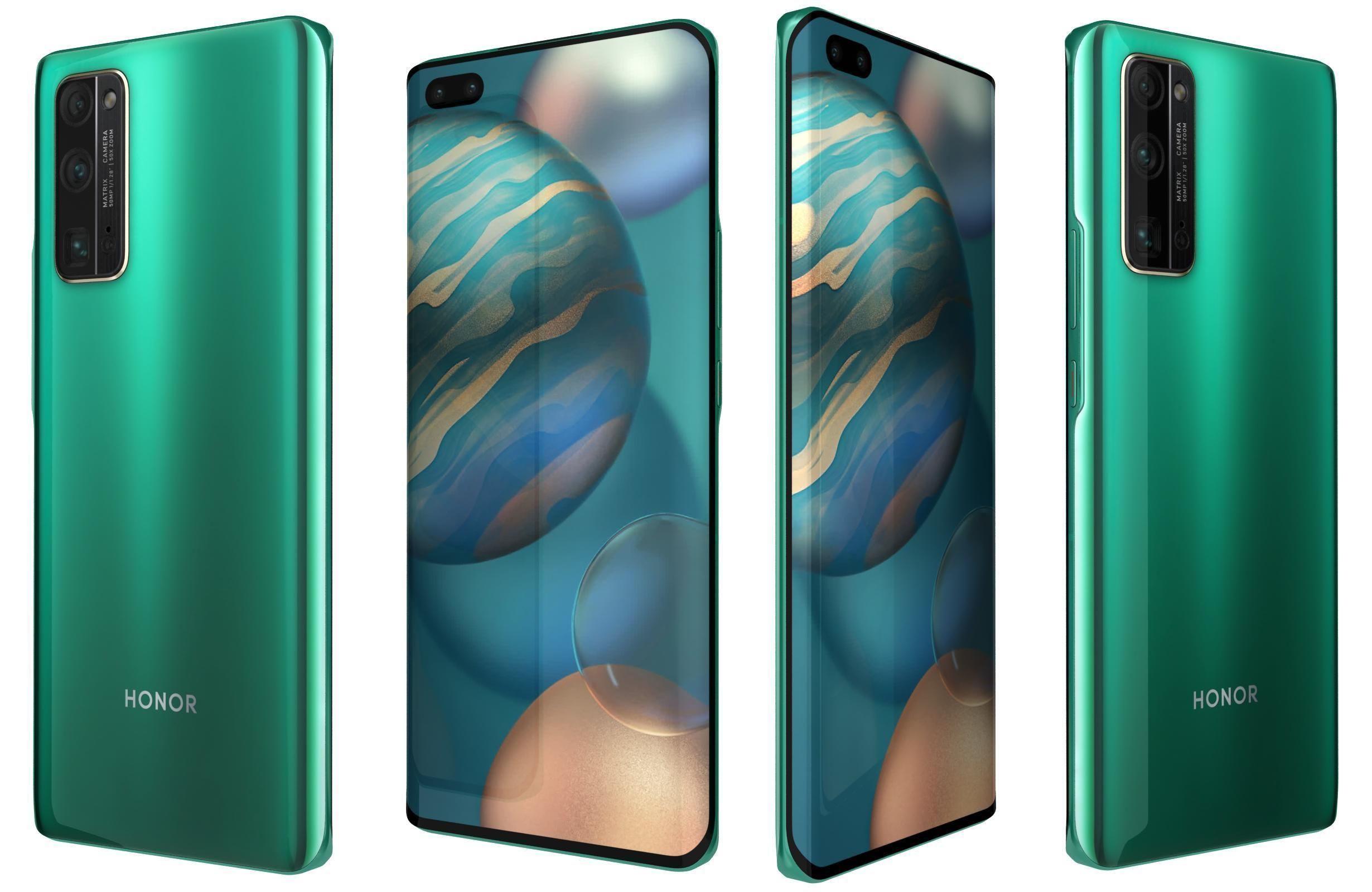 Honor 30 Plus All Colors 3D model_10