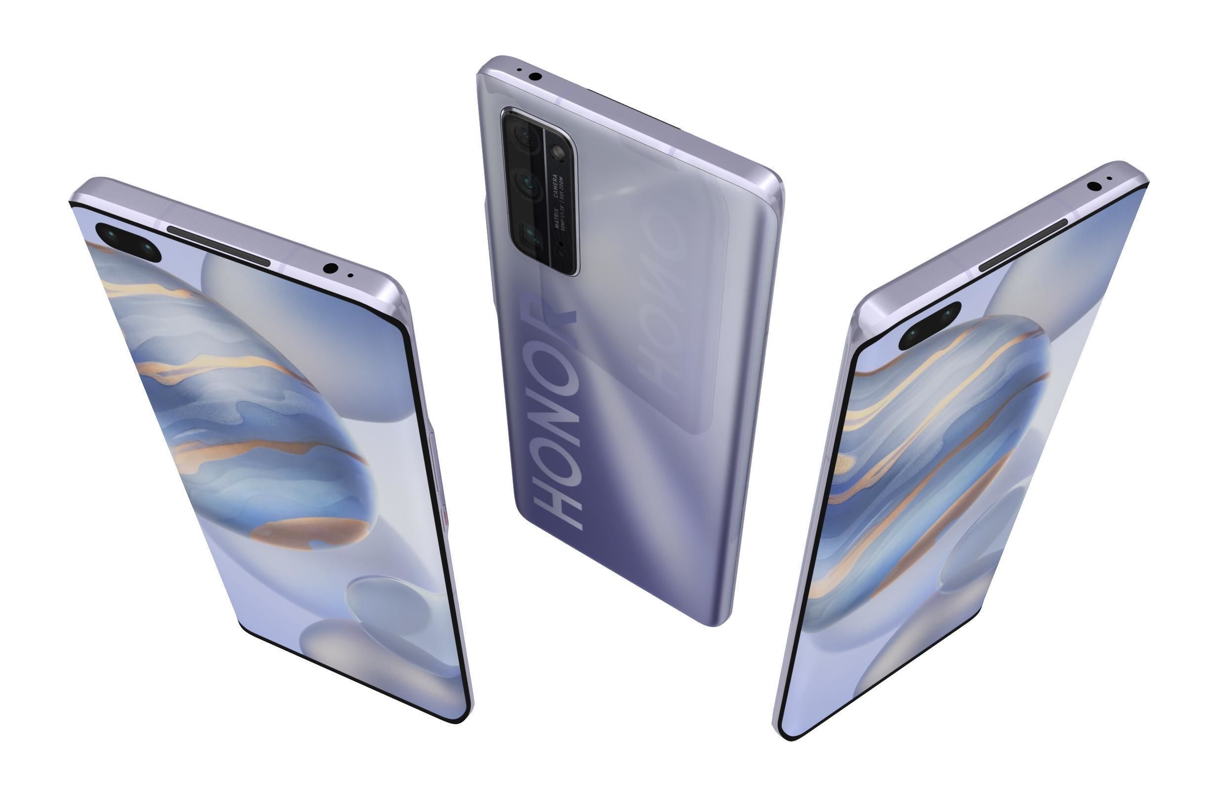 Honor 30 Plus All Colors 3D model_29