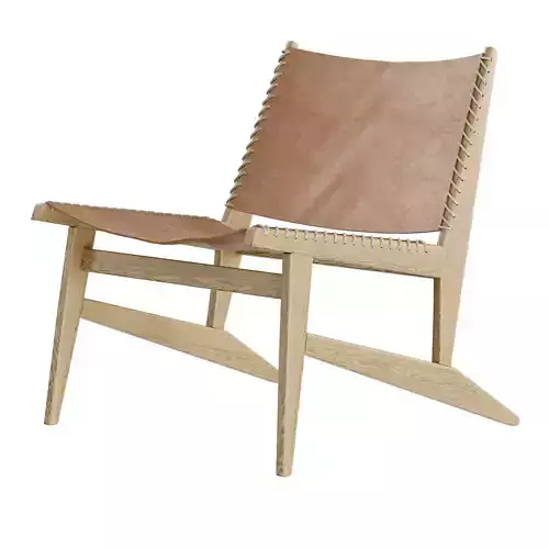 West Elm Commune Leather Sling Chair 3D model