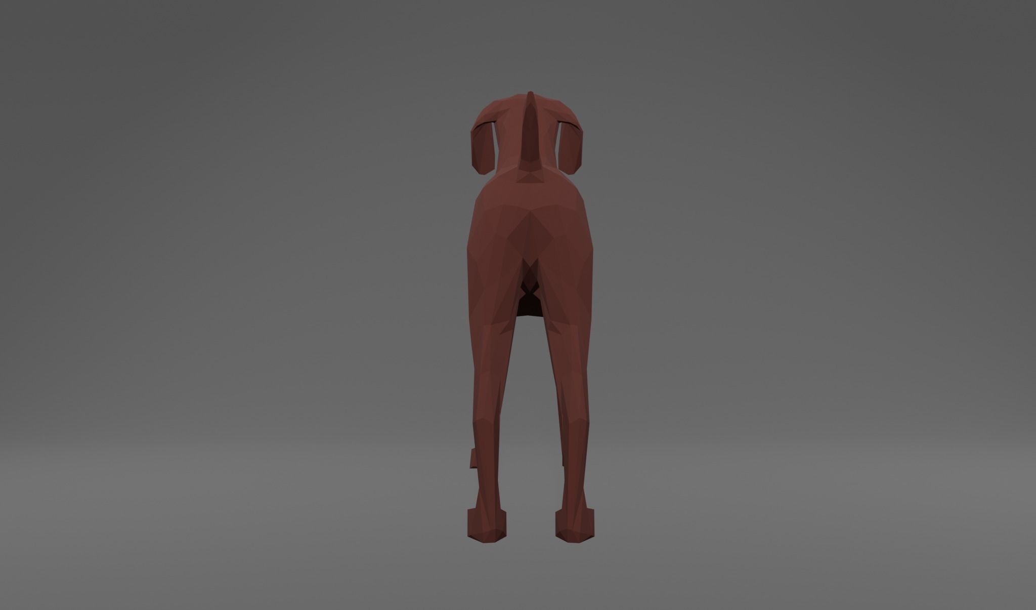 4 Dogs - Geman Shothaired - Braque allemand Lowpoly 3D print model_27