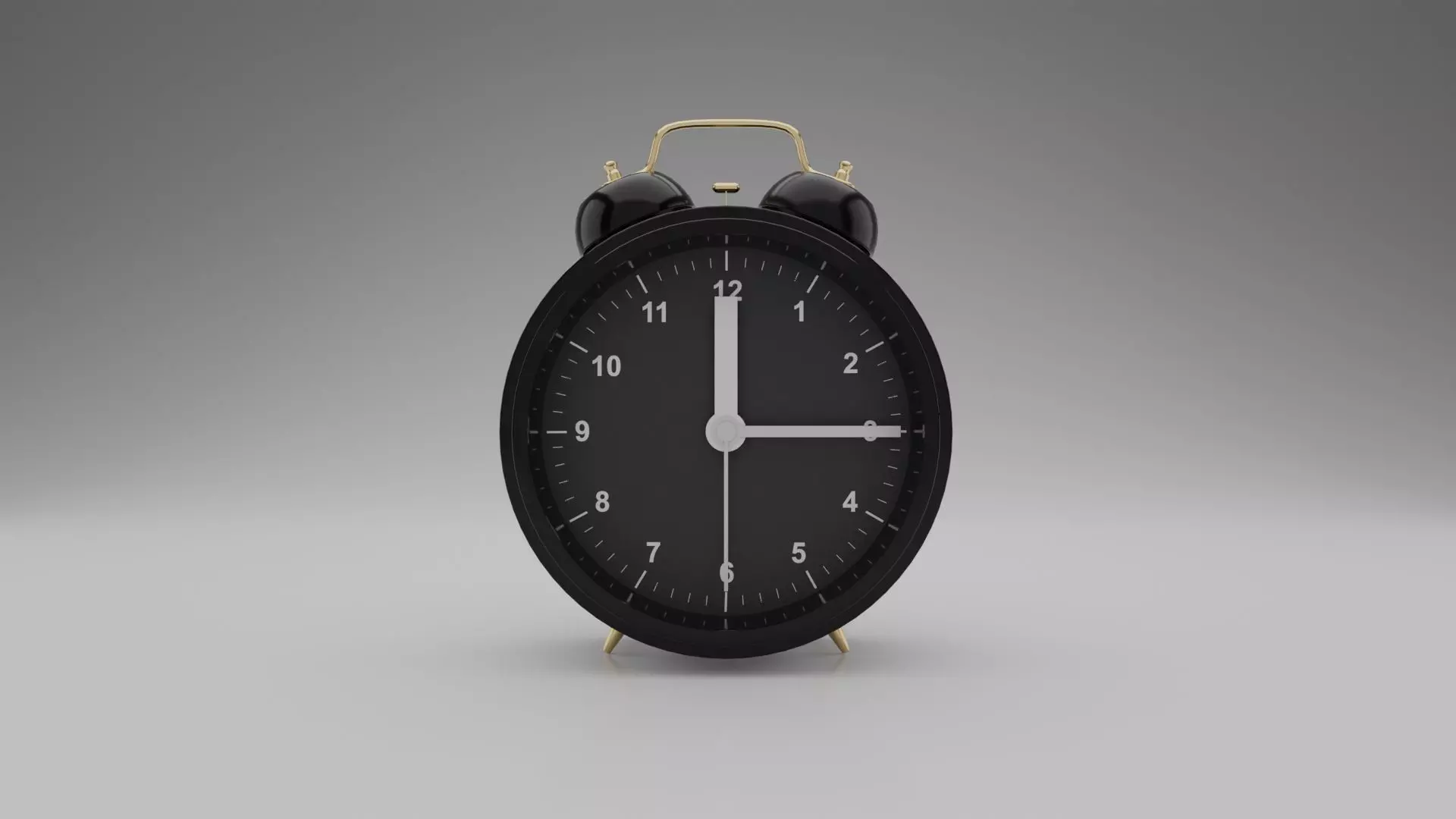 Alarm Clock Low-poly 3D model_0