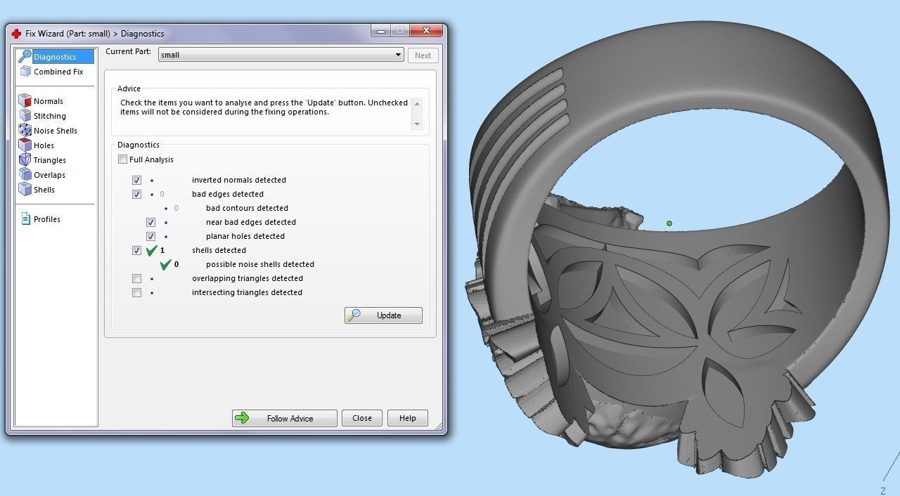 mens ring skull with feathers 3D print model_14
