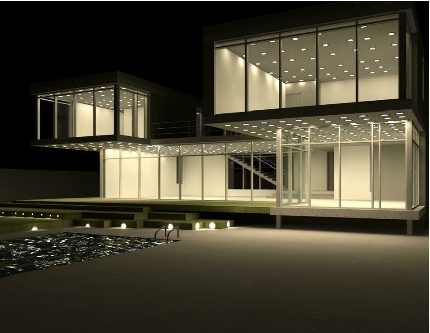 It is a small hotel and it can be used as a villa Low-poly 3D model_2