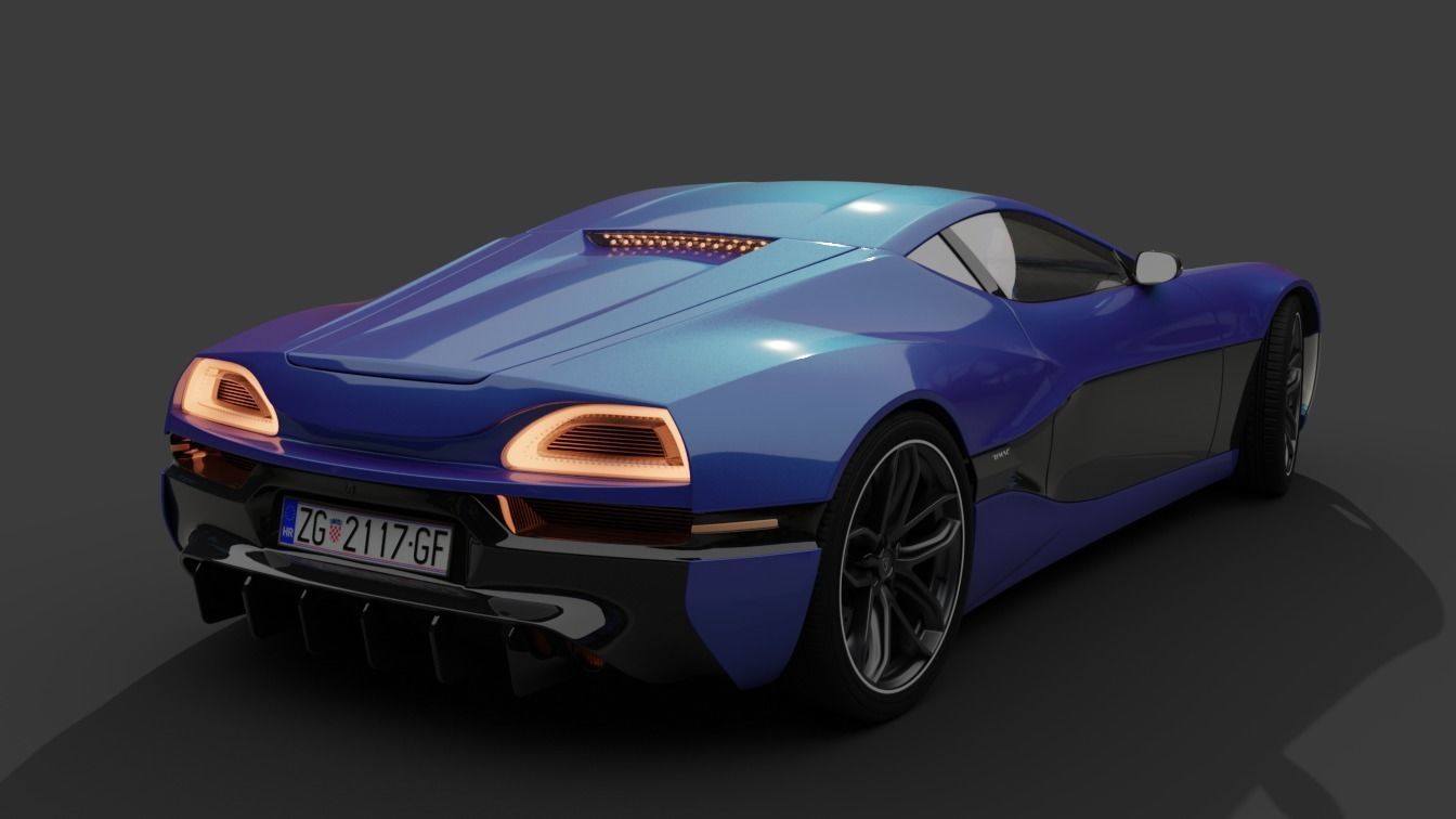 Rimac Concept One 3D Model 3D model_9