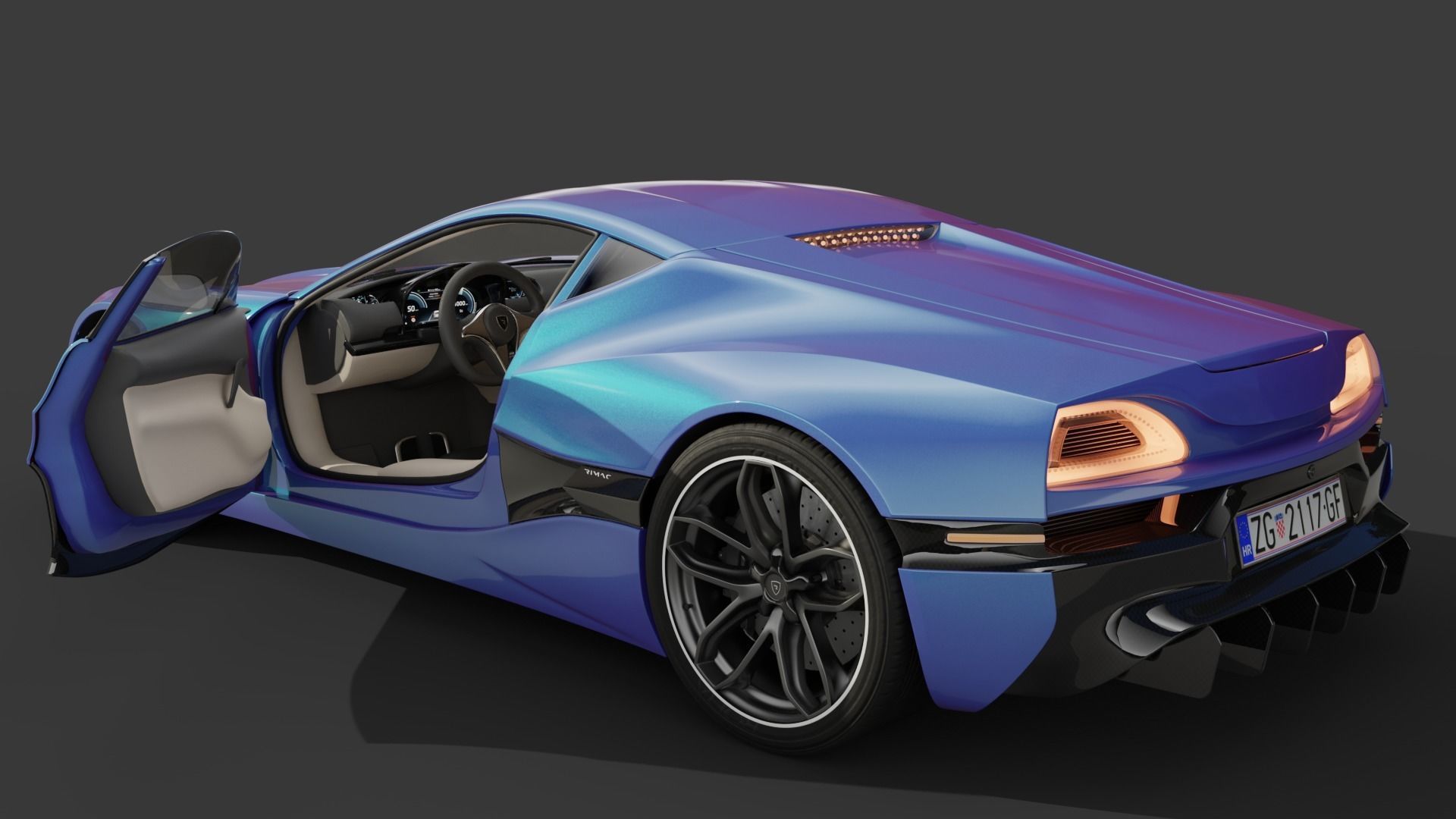 Rimac Concept One 3D Model 3D model_2