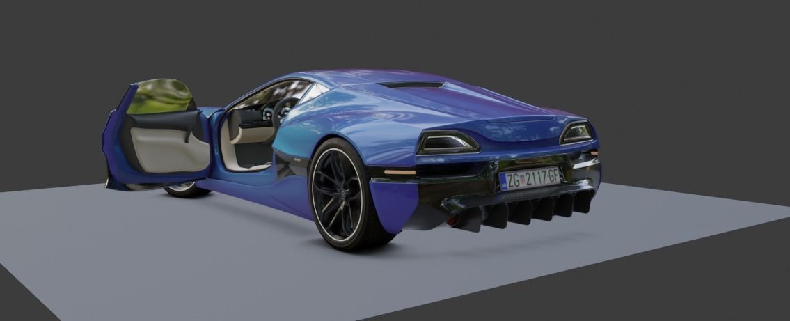 Rimac Concept One 3D Model 3D model_8