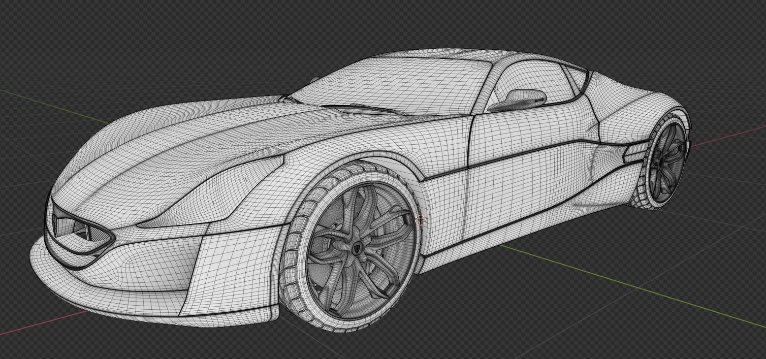 Rimac Concept One 3D Model 3D model_11