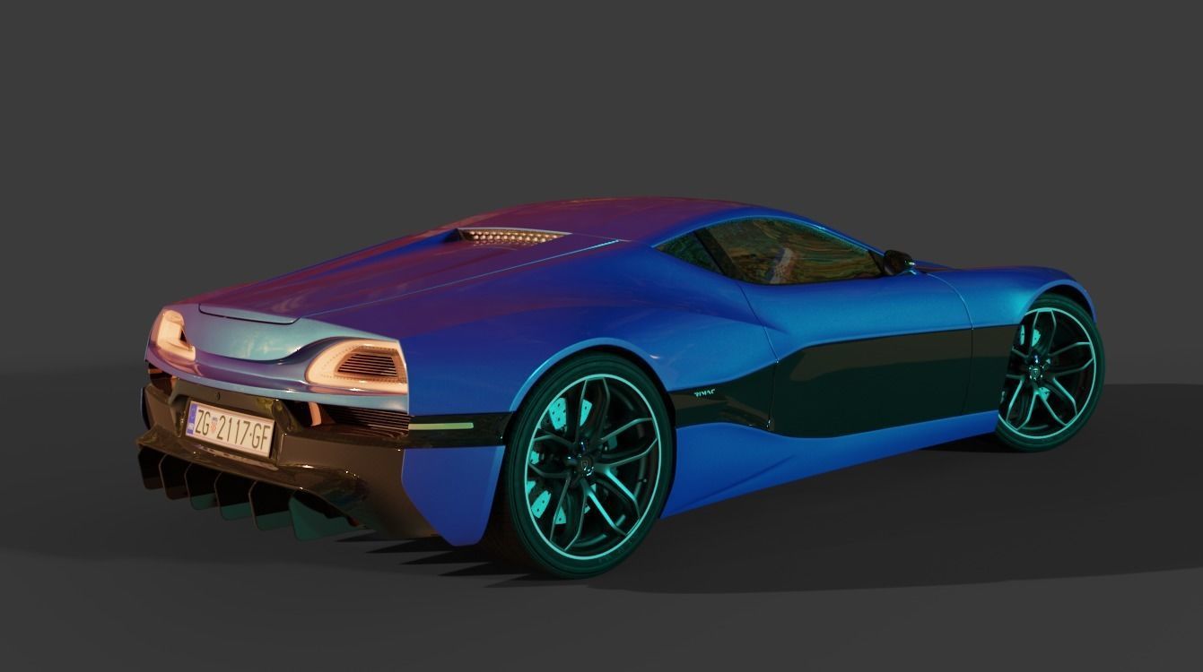 Rimac Concept One 3D Model 3D model_10