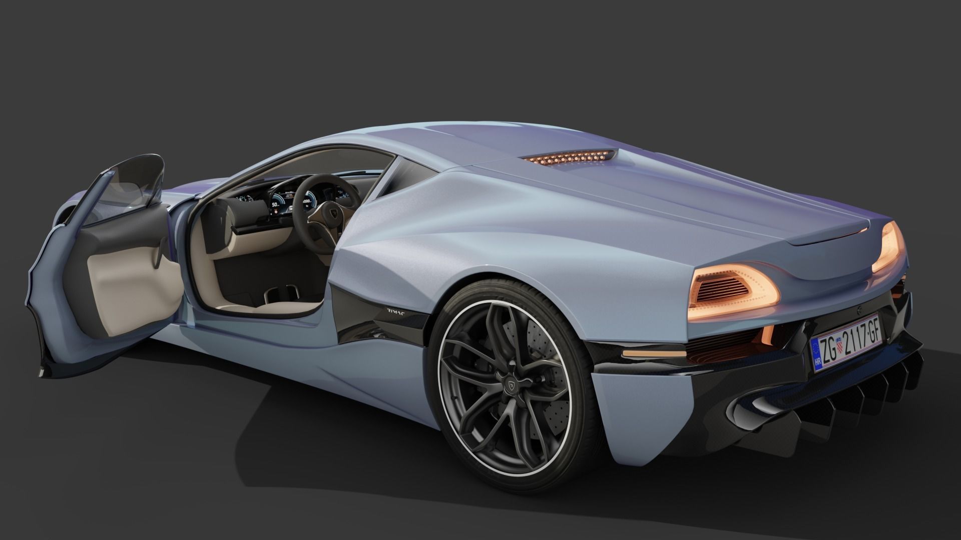 Rimac Concept One 3D Model 3D model_7