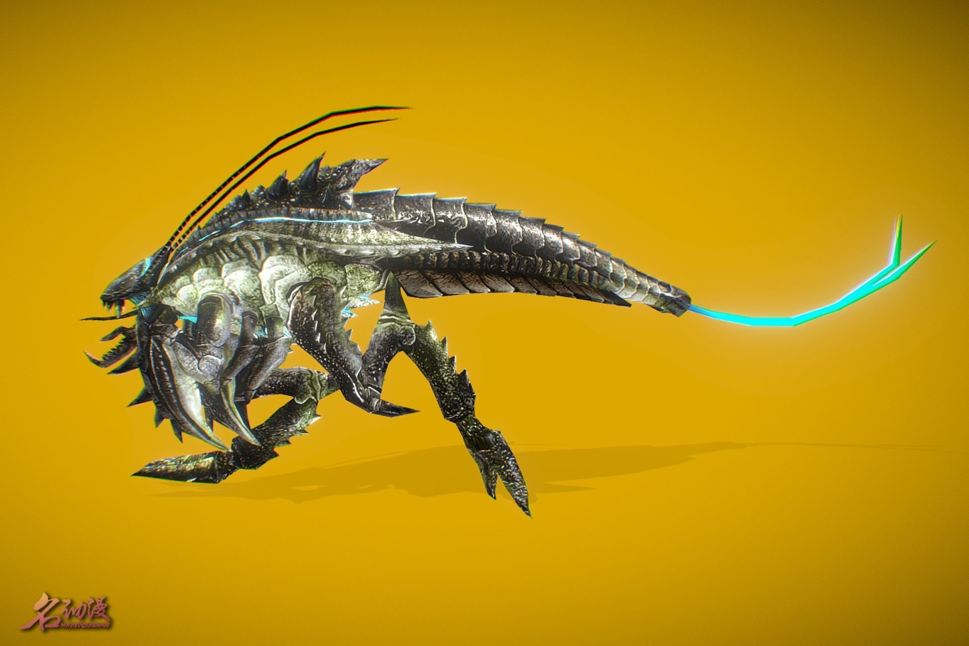 Aliens Mantis Low-poly 3D model_2