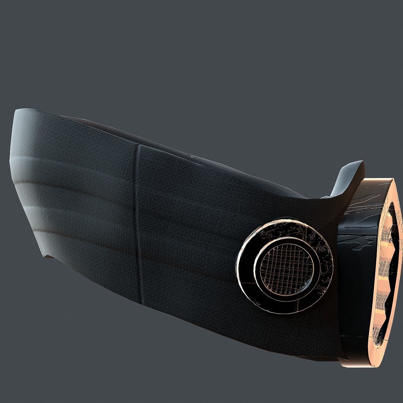 Gas mask helmet 3d model scifi Low-poly Low-poly 3D model_8