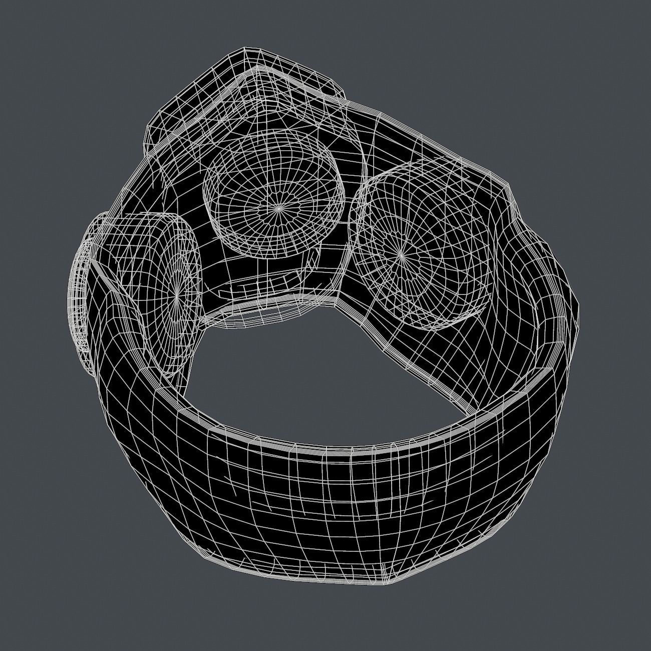 Gas mask helmet 3d model scifi Low-poly Low-poly 3D model_12