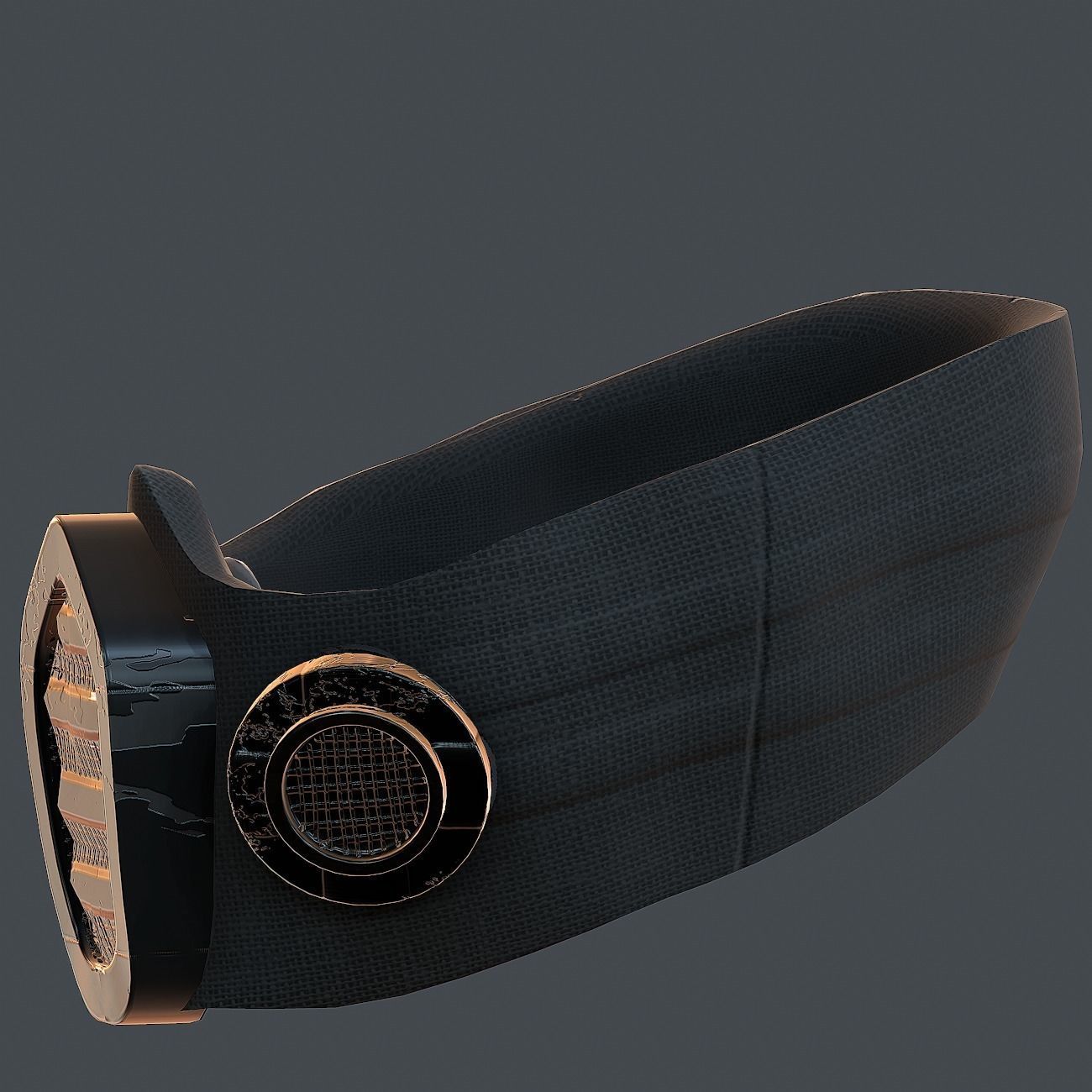 Gas mask helmet 3d model scifi Low-poly Low-poly 3D model_4