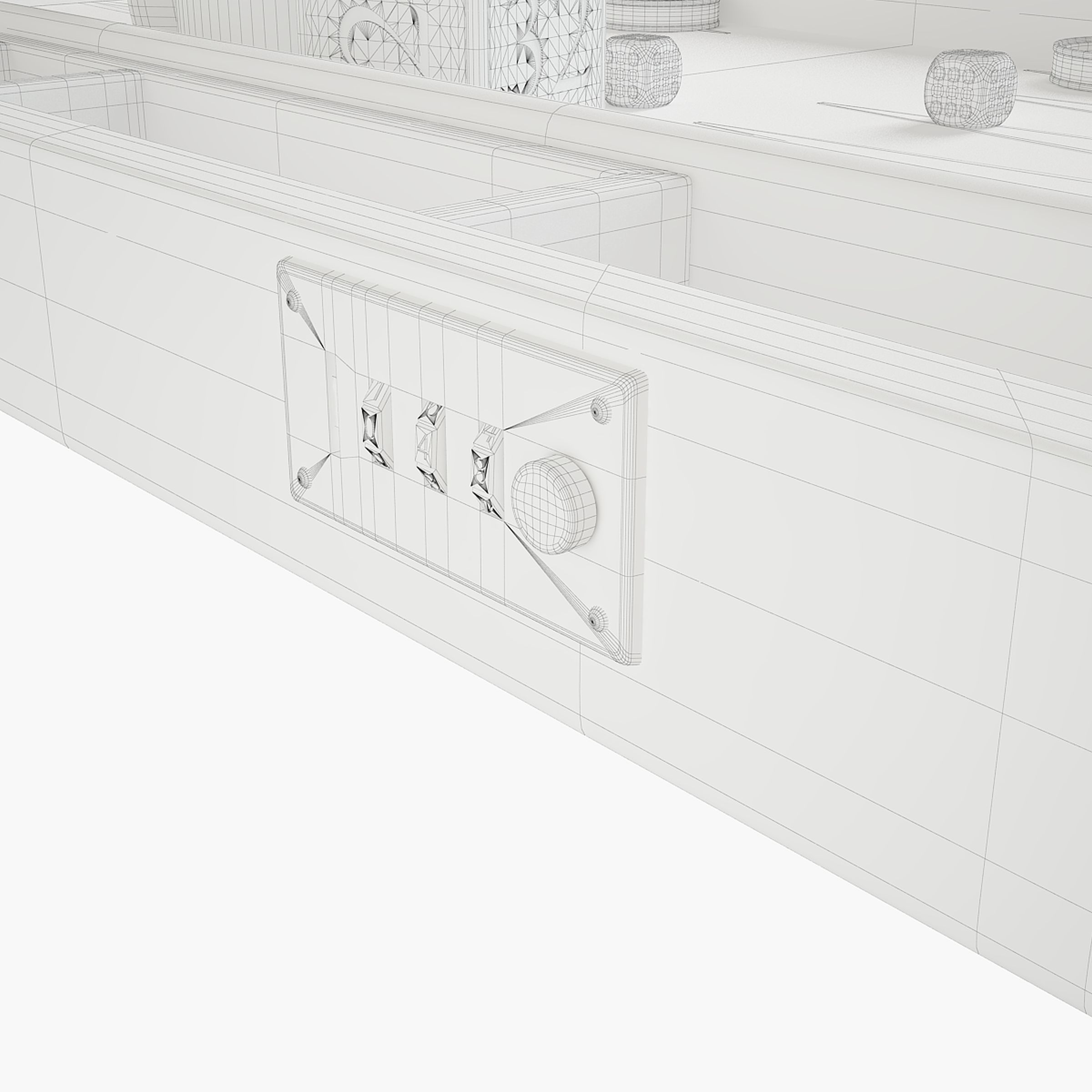 backgammon Masque de Femme 3D model_10