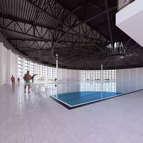 Swimmingplace circular structure