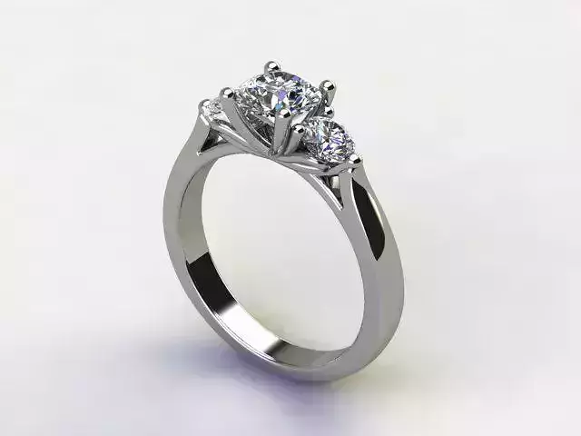 10002 three stone diamond engagement ring