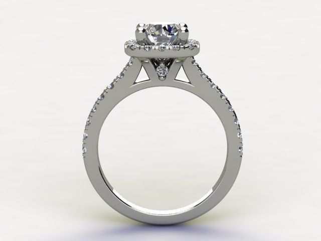 10003 engagement ring with halo setting 3D print model_1