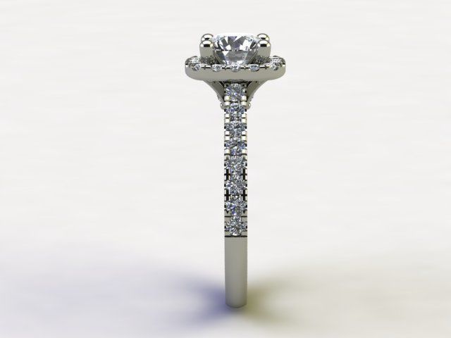 10003 engagement ring with halo setting 3D print model_2