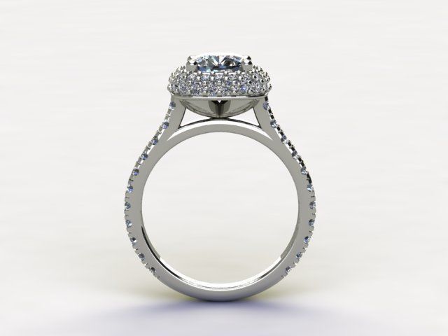 10004 diamond engagement ring with halo setting 3D print model_1