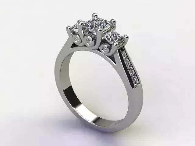 10006 three stone diamond engagement ring