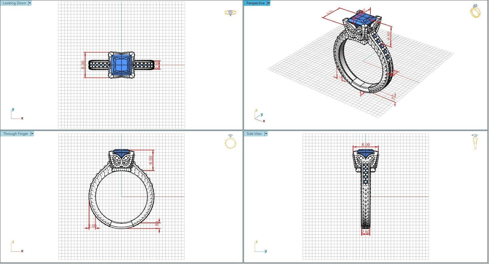 10009 person engagement ring gold 3D print model_5